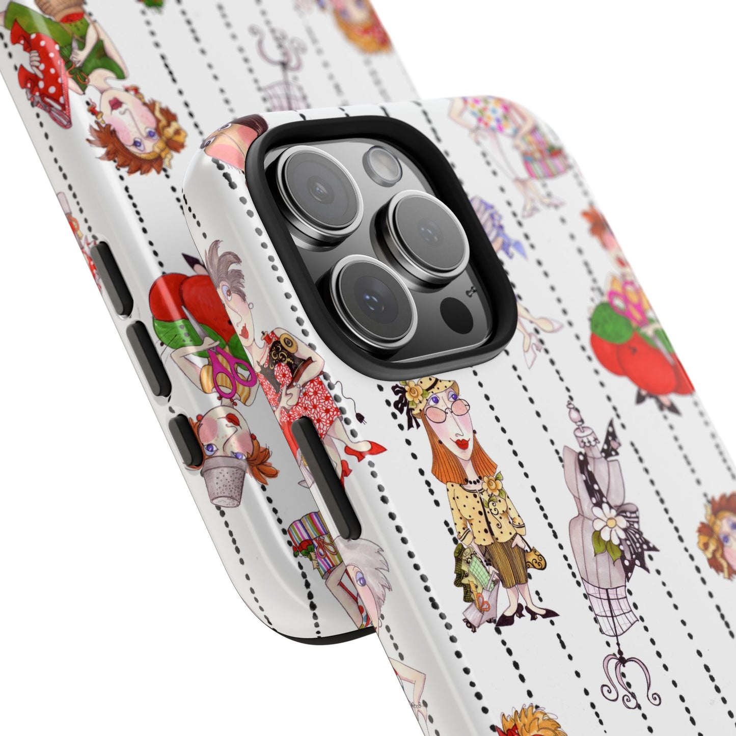 Sewphisticates White / Black Stripe Phone Case