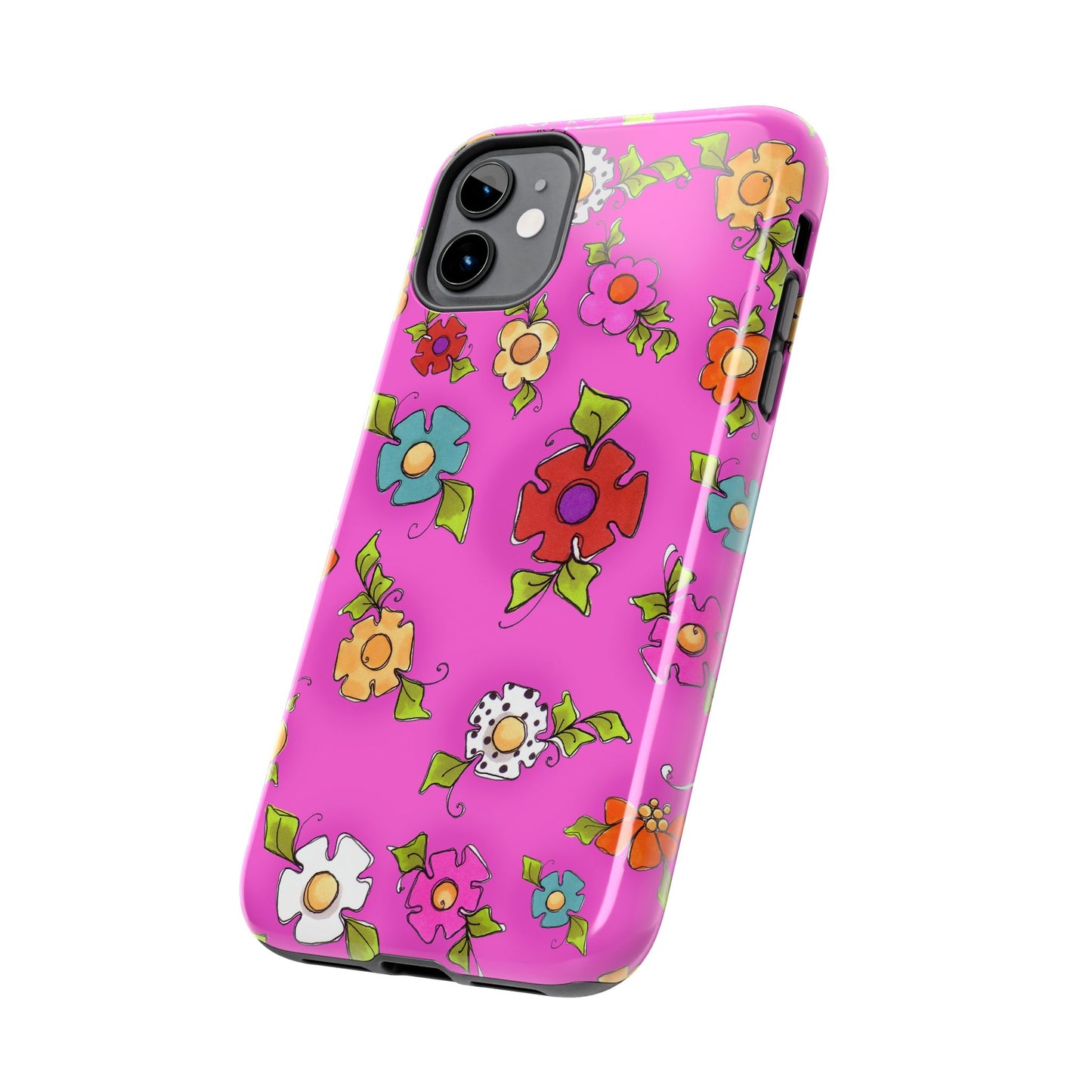 Happy Blooms Cerise Phone Case