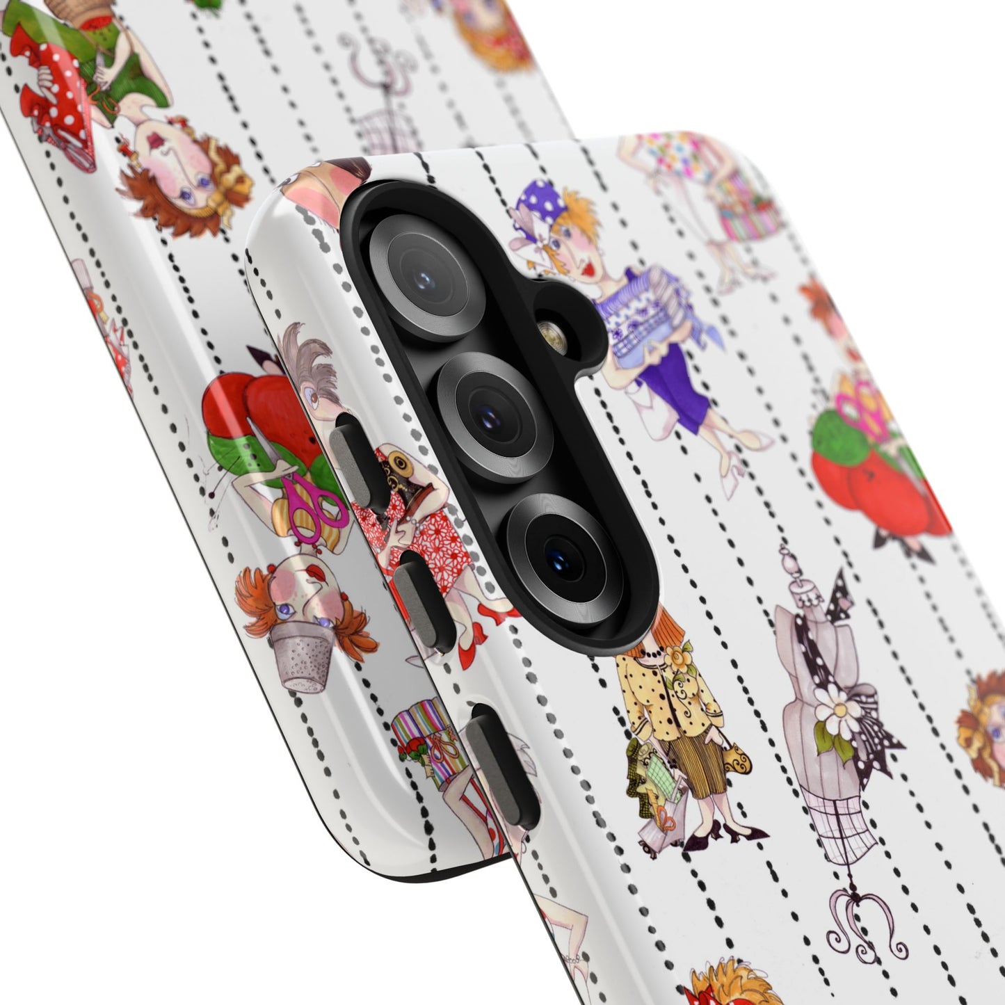 Sewphisticates White / Black Stripe Phone Case