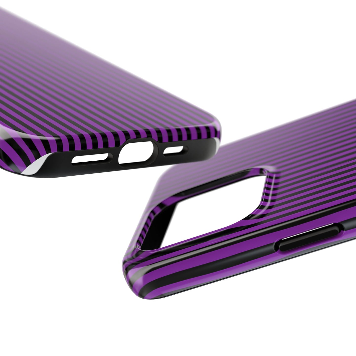 Stripe Purple / Black Phone Case