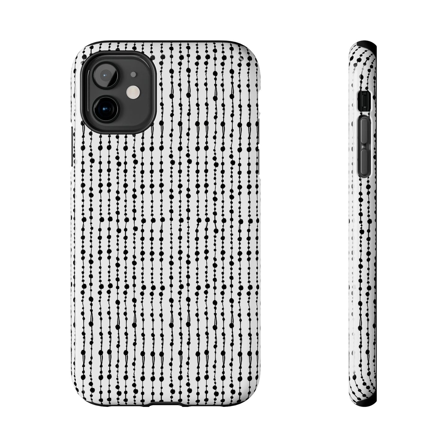 Beaded Curtain White / Black Phone Case