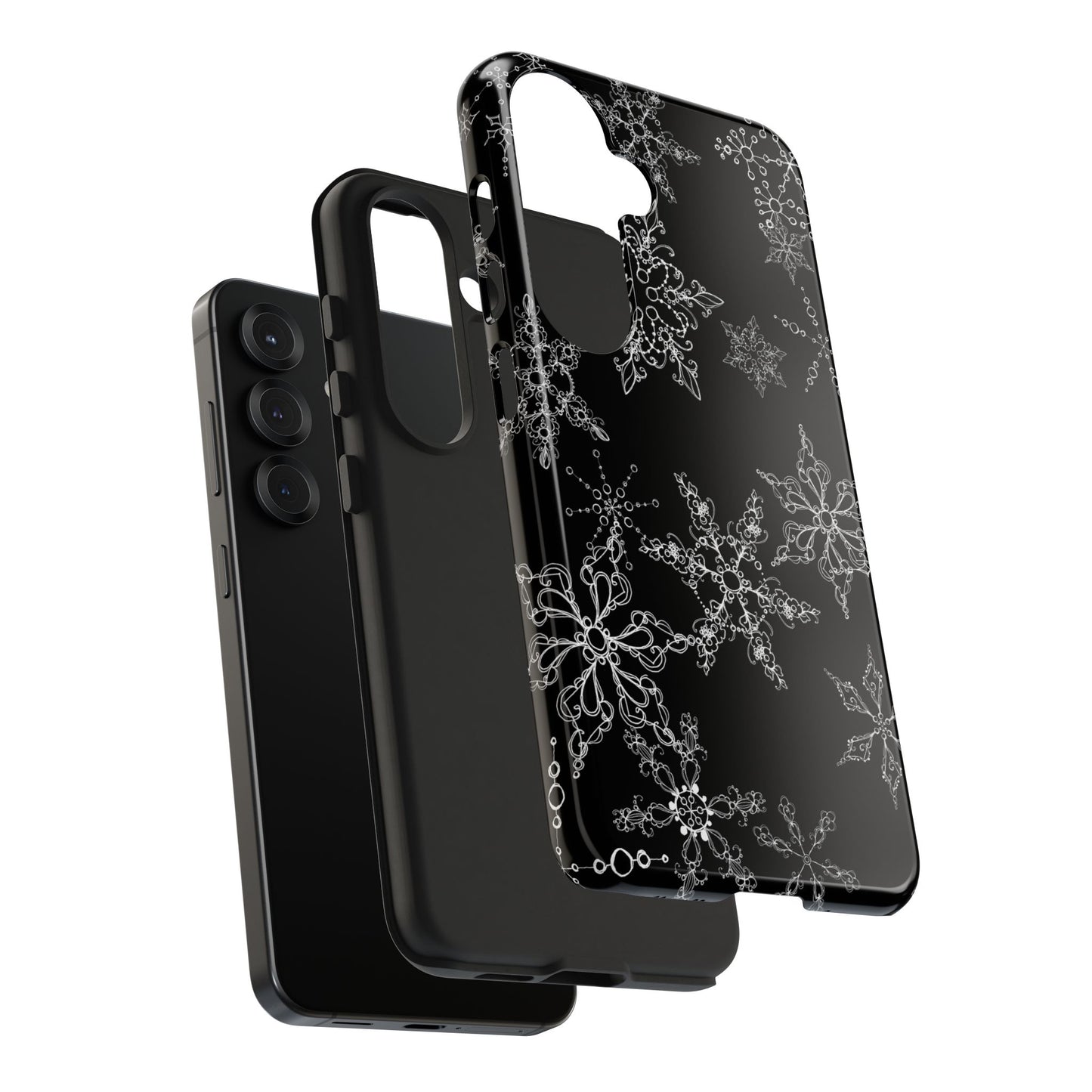 Random Flakes Black Phone Case
