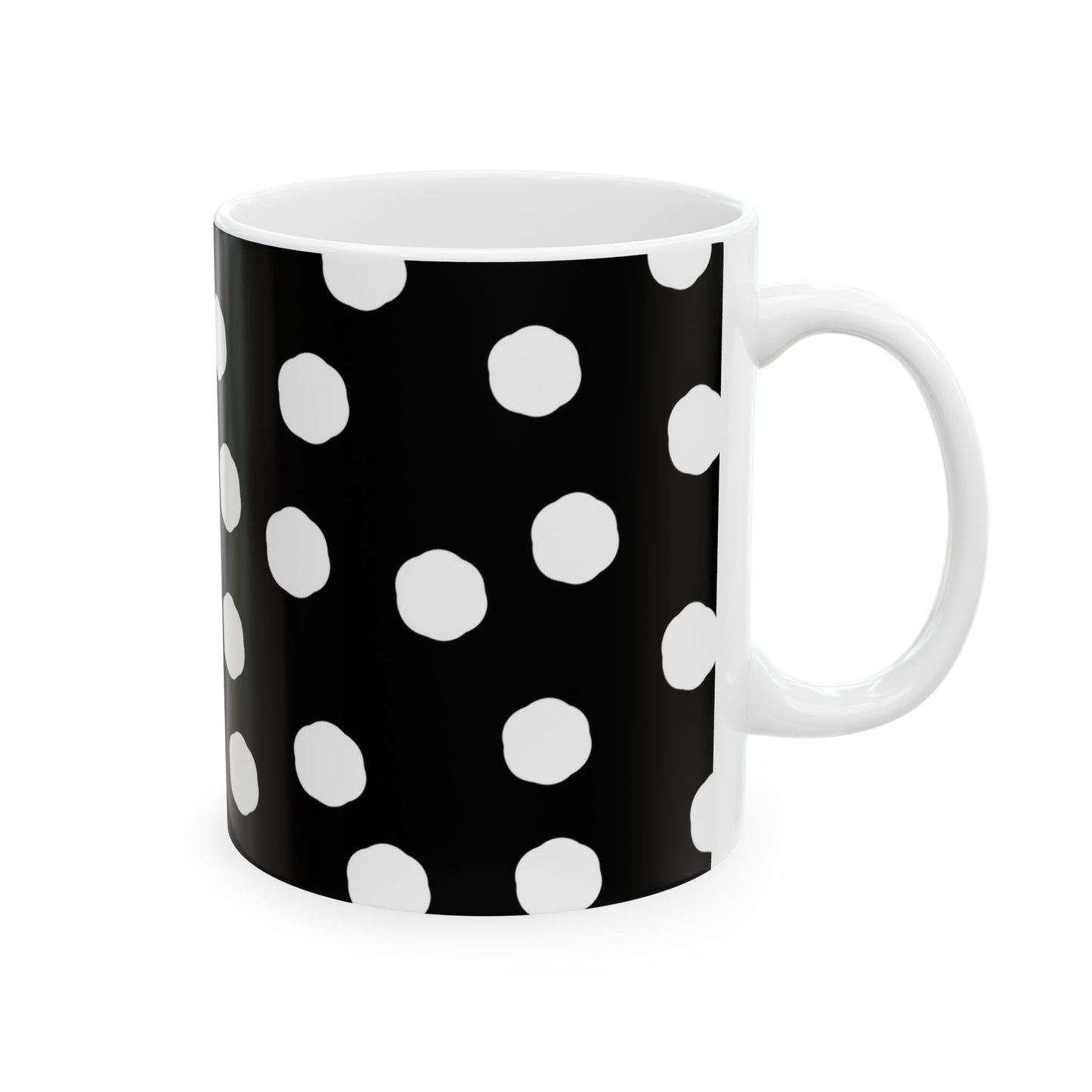 Jumbo Dots Black / White Cup