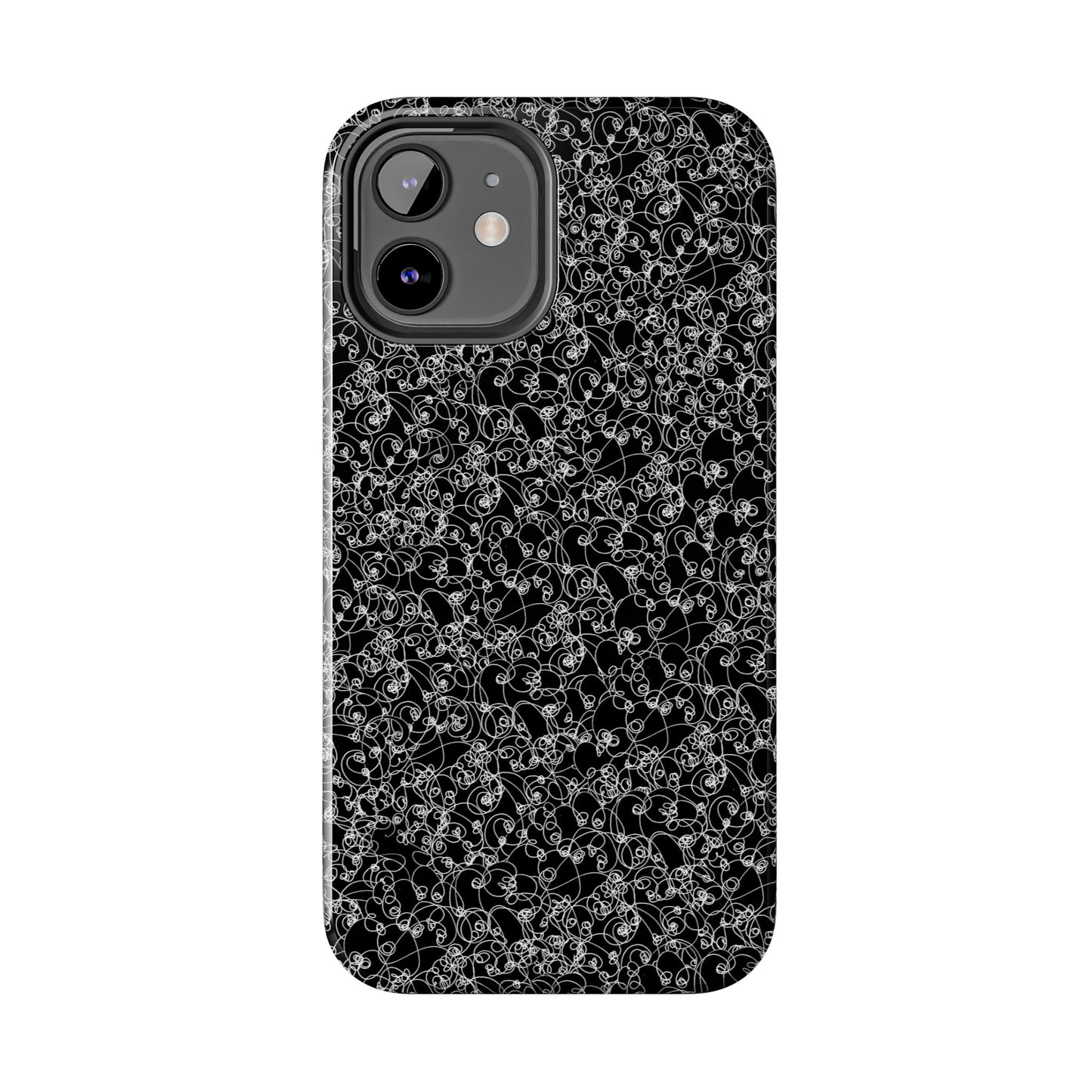 Scribble Black / White Phone Case