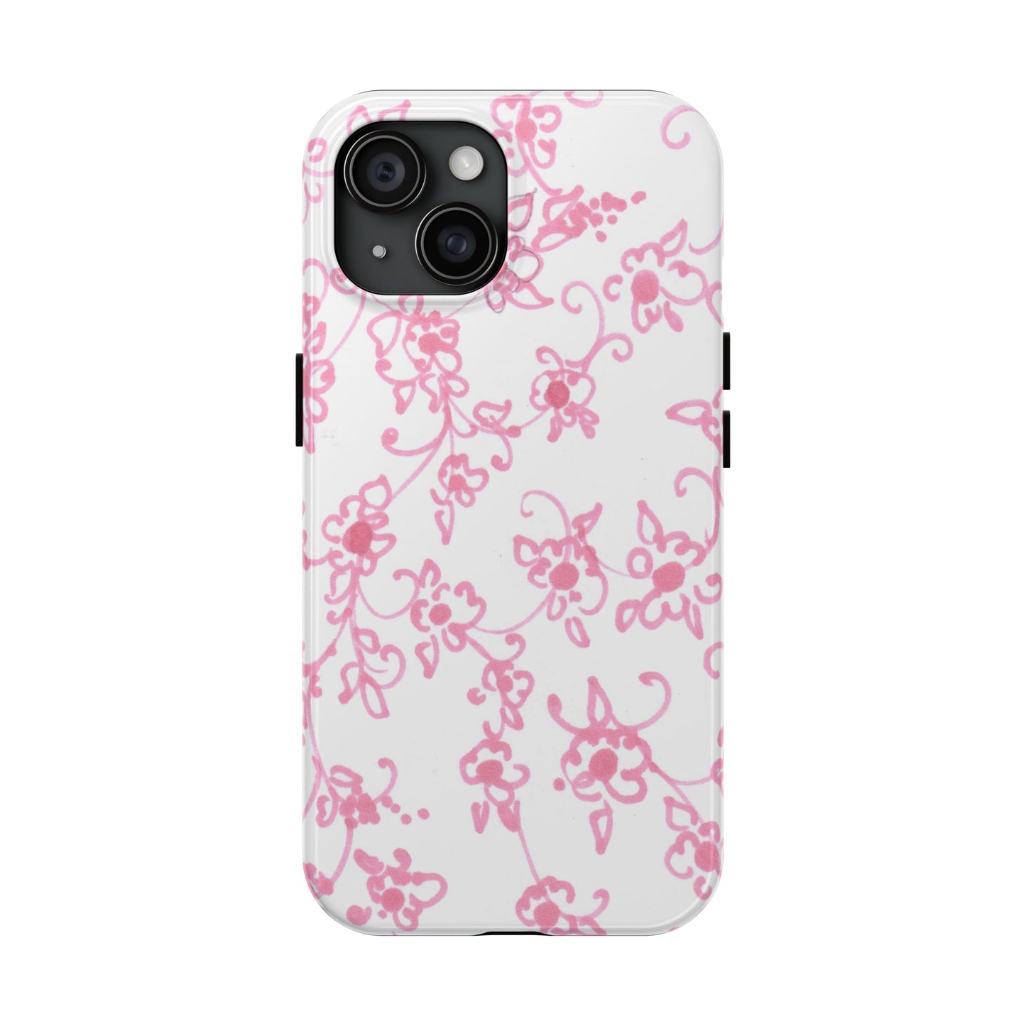 Juliette Ladies White / Pink Flowers Phone Case