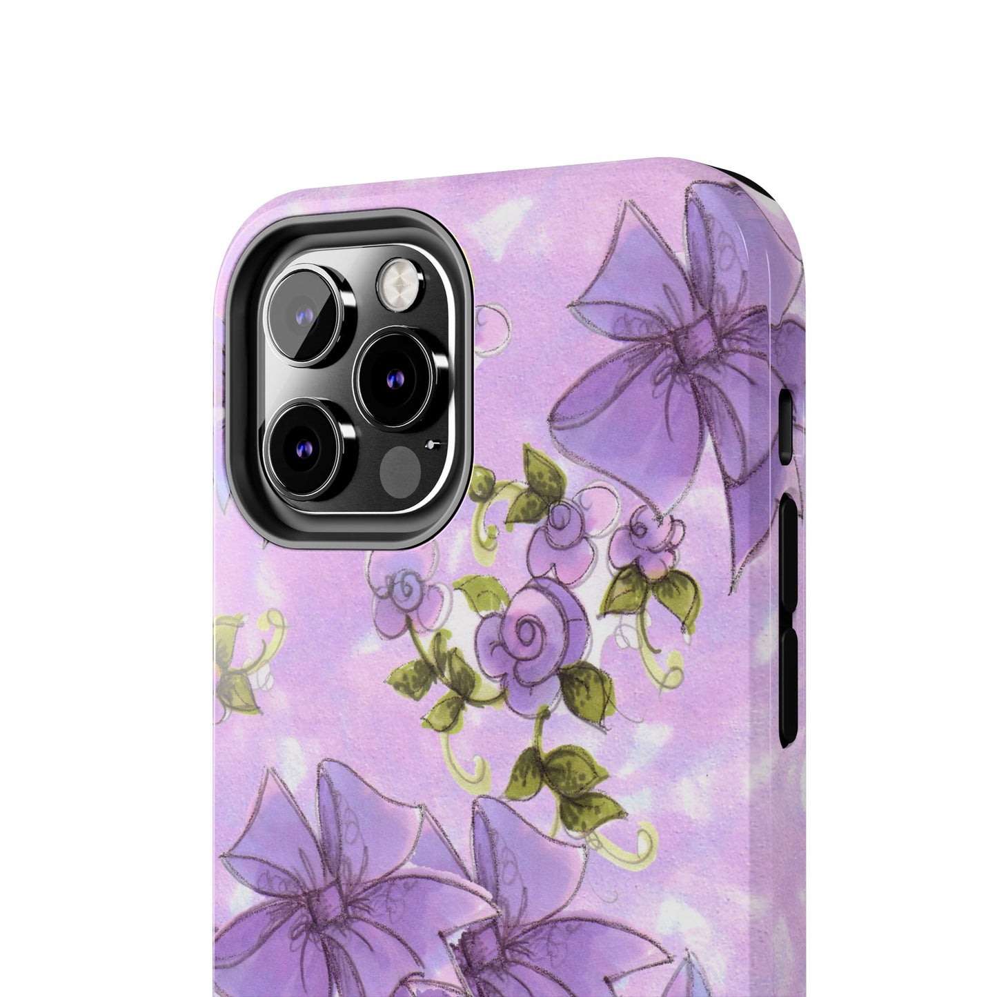 Bows & Flowers Purple Phone Case