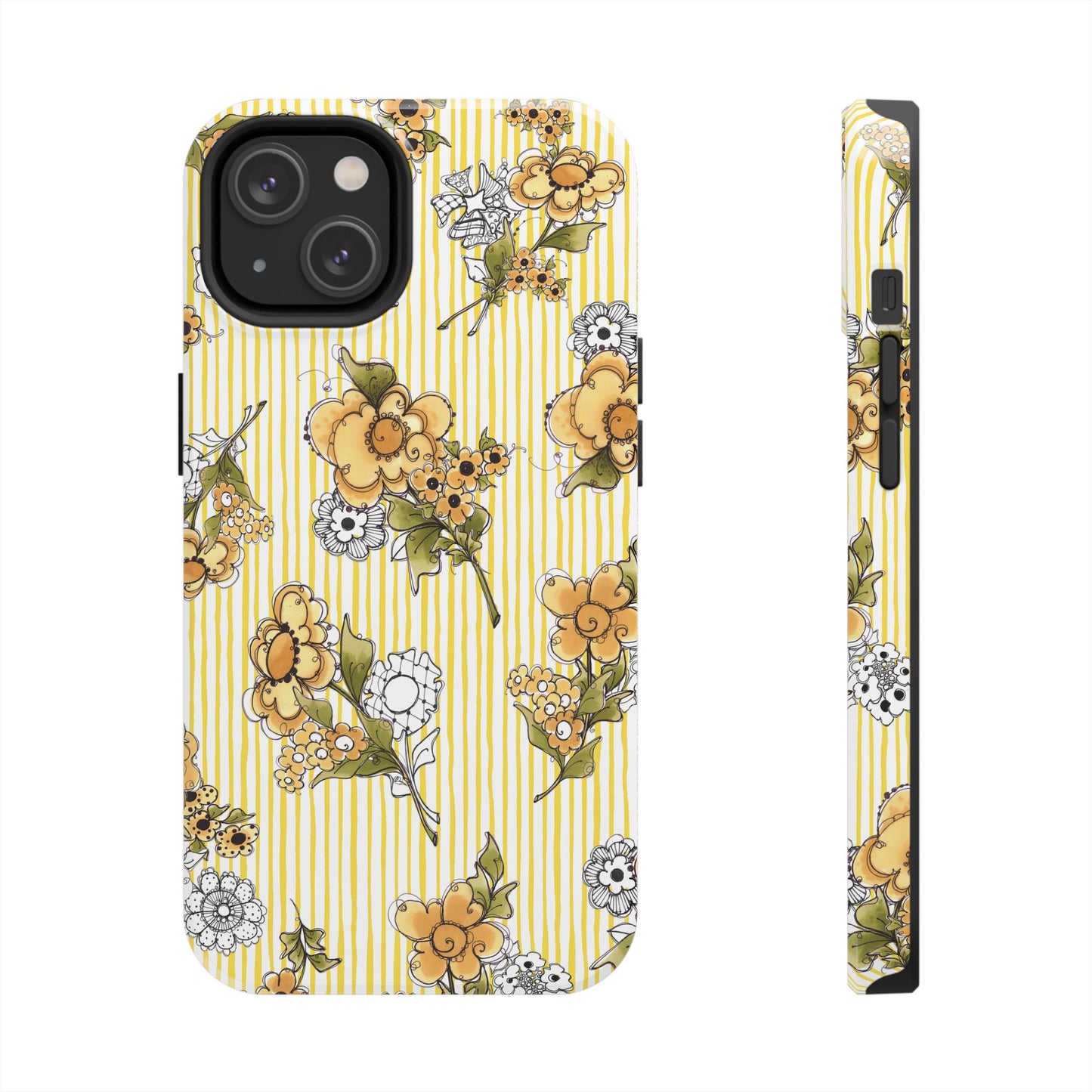 Bee Floral White / Yellow Phone Case
