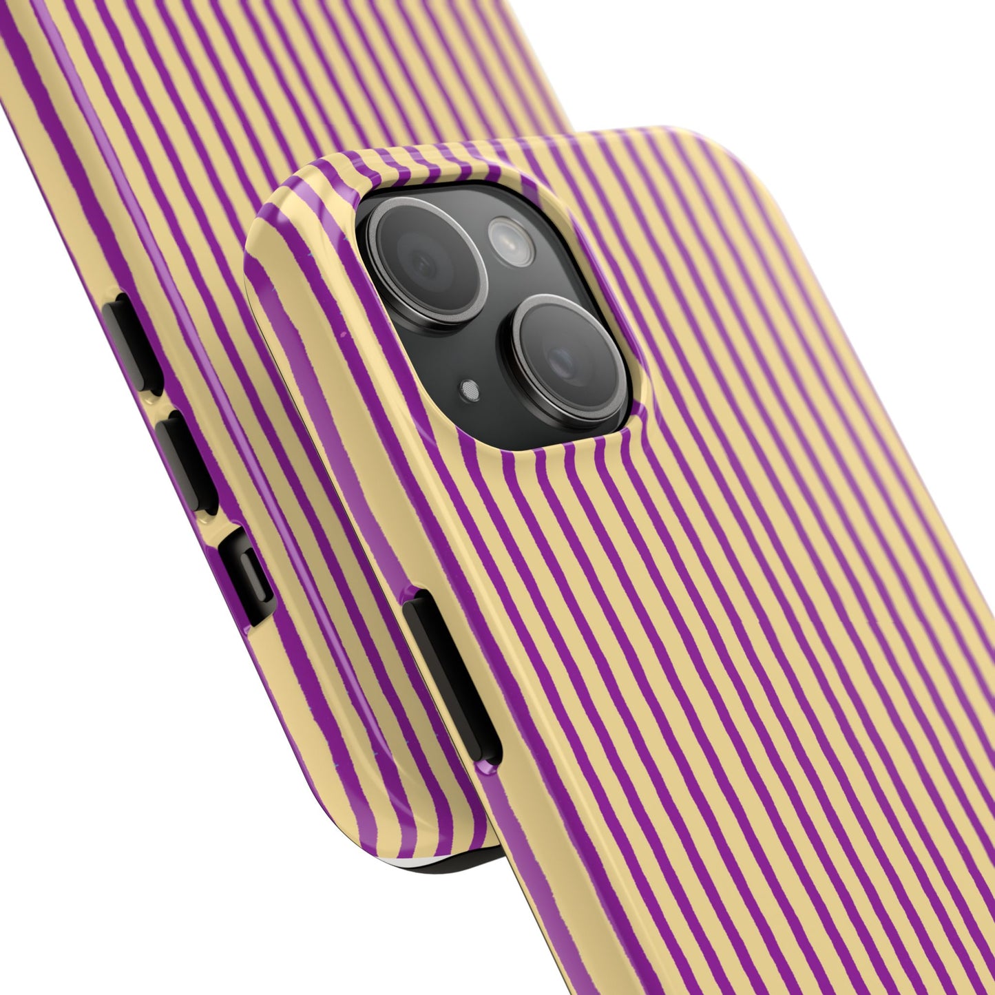 Stripe Yellow / Purple Phone Case