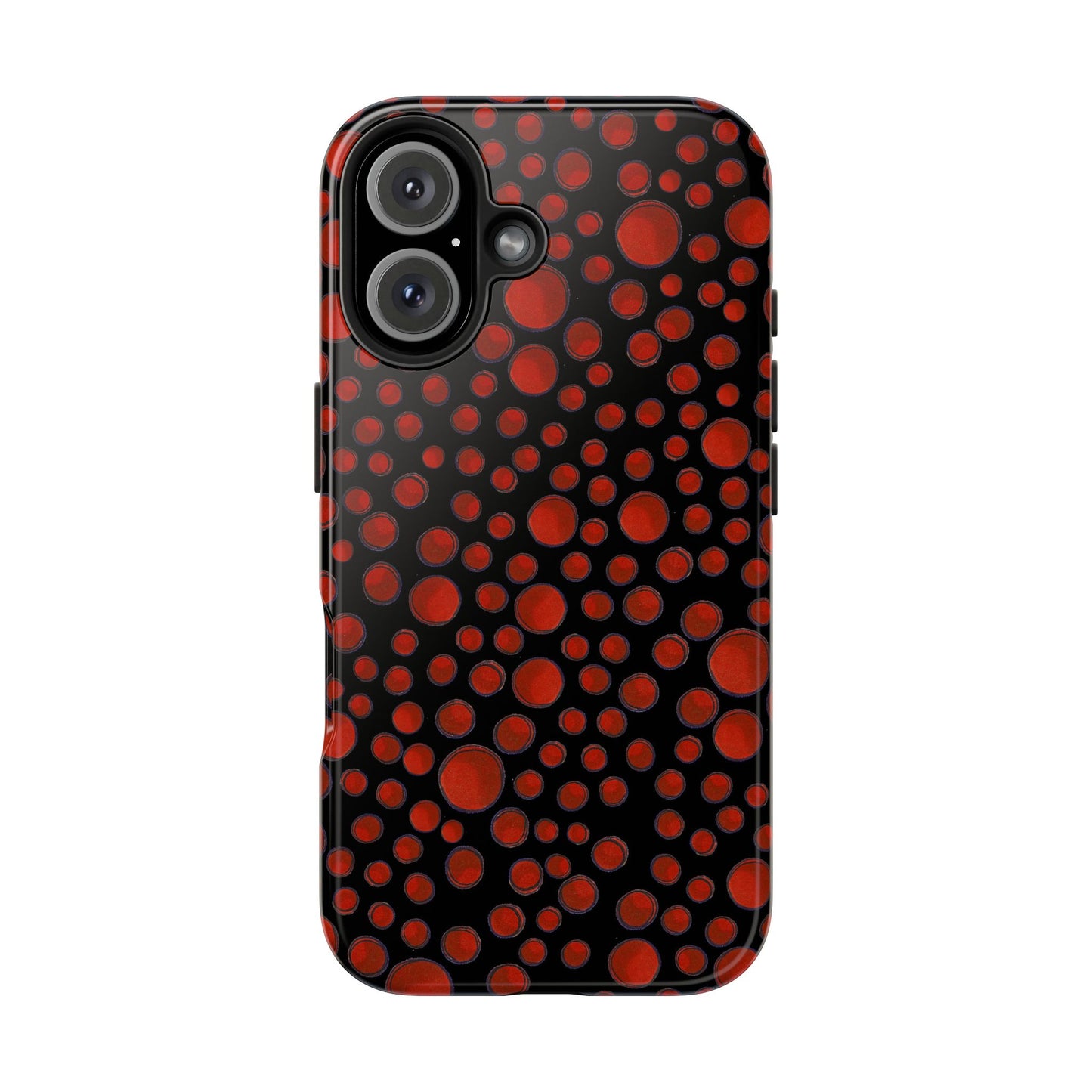 Dot Assortment Black / Red Phone Case