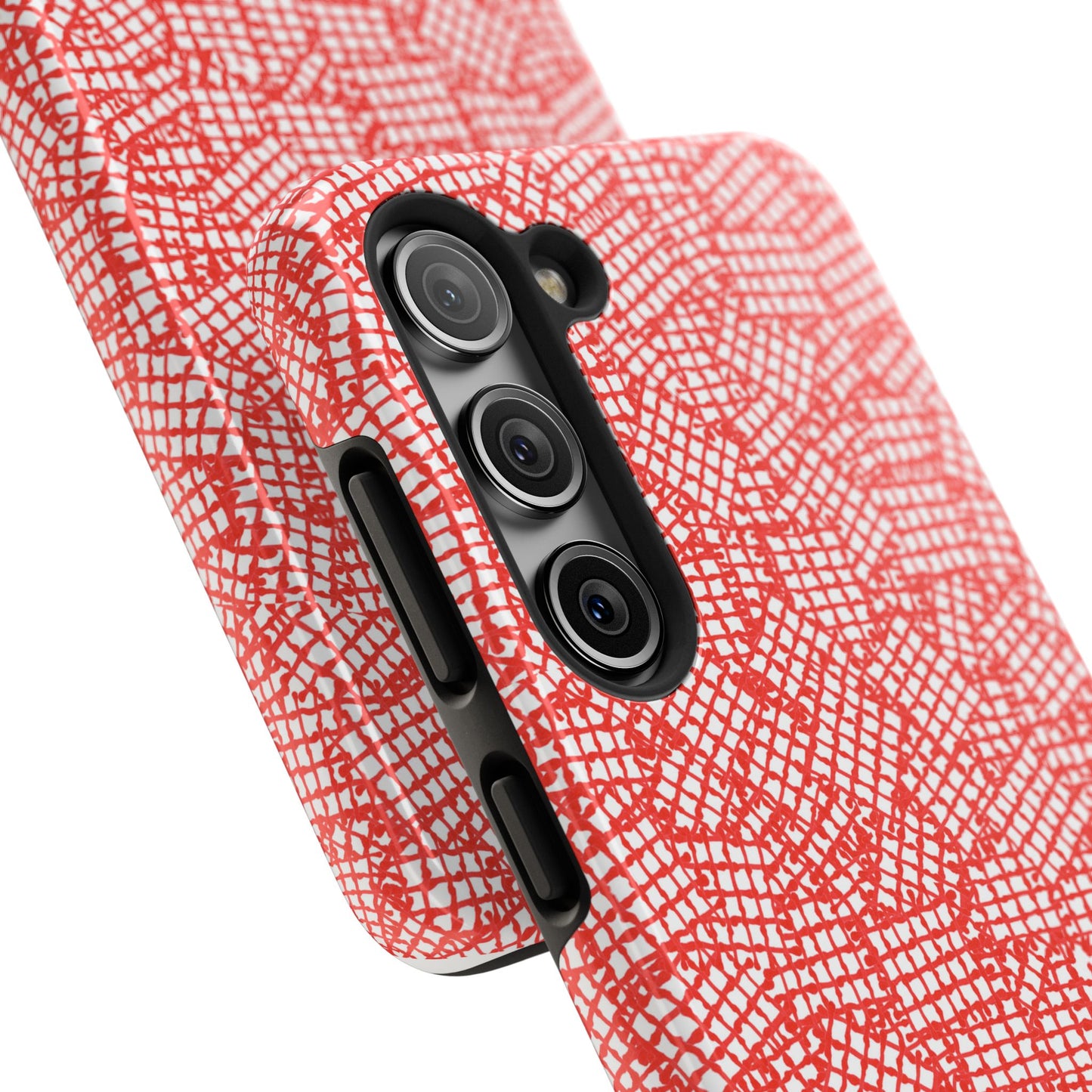 Check Patch Small Red Phone Case