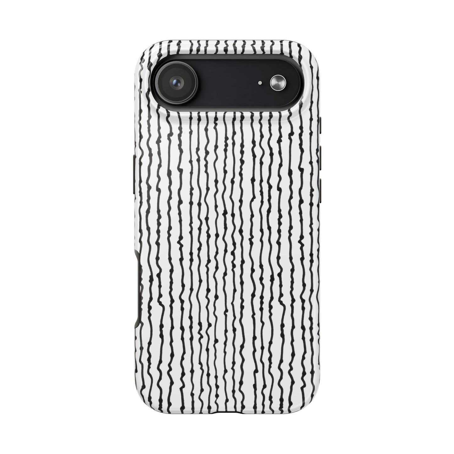 Faux Seersucker White / Black Phone Case