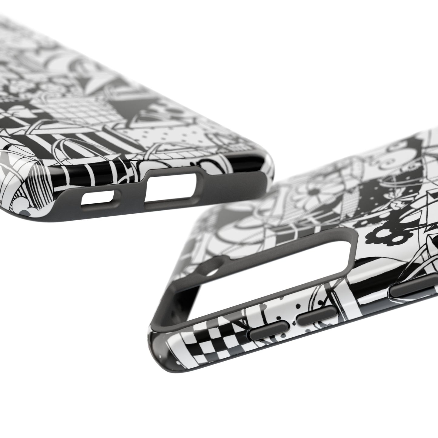 Totally Black / White Phone Case