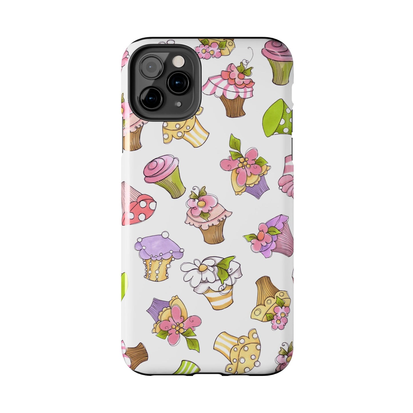Cupcake Toss White Phone Case