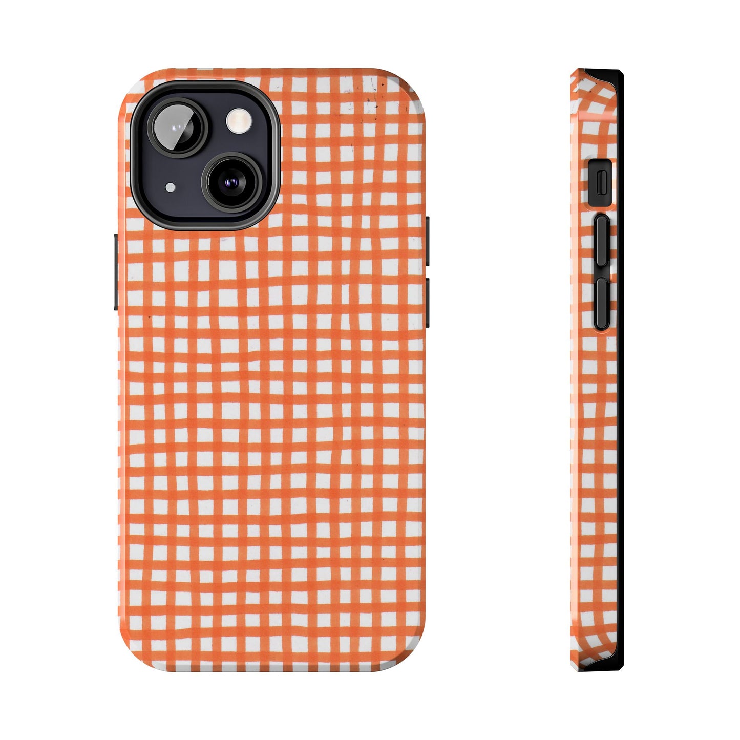 Chipper Check Orange Phone Case