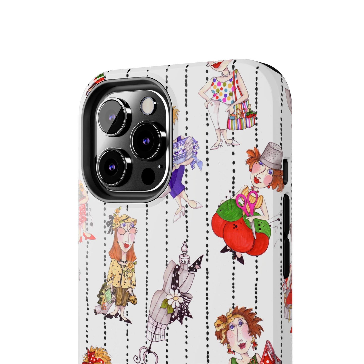 Sewphisticates White / Black Stripe Phone Case