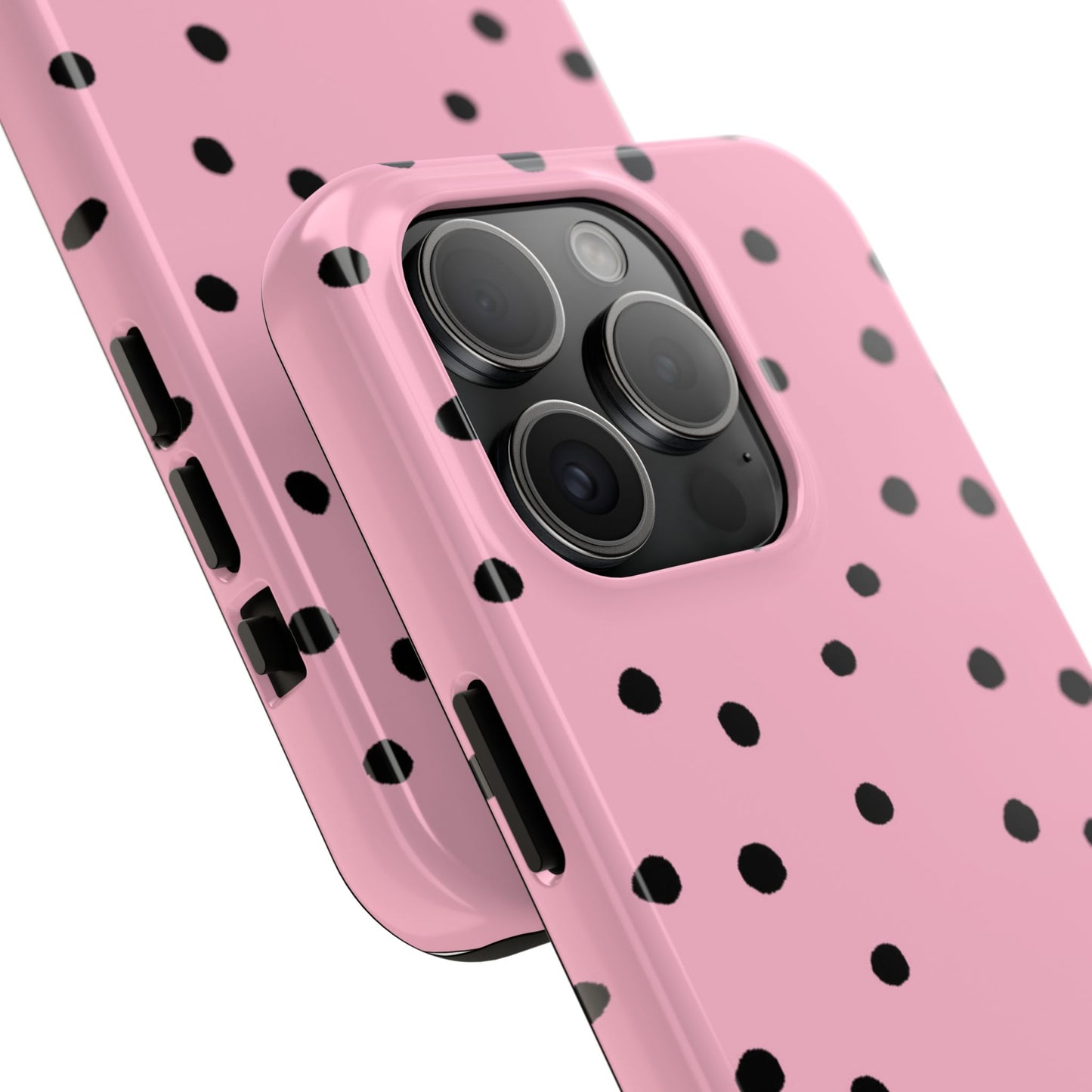 Dinky Dots Pink / Black Phone Case