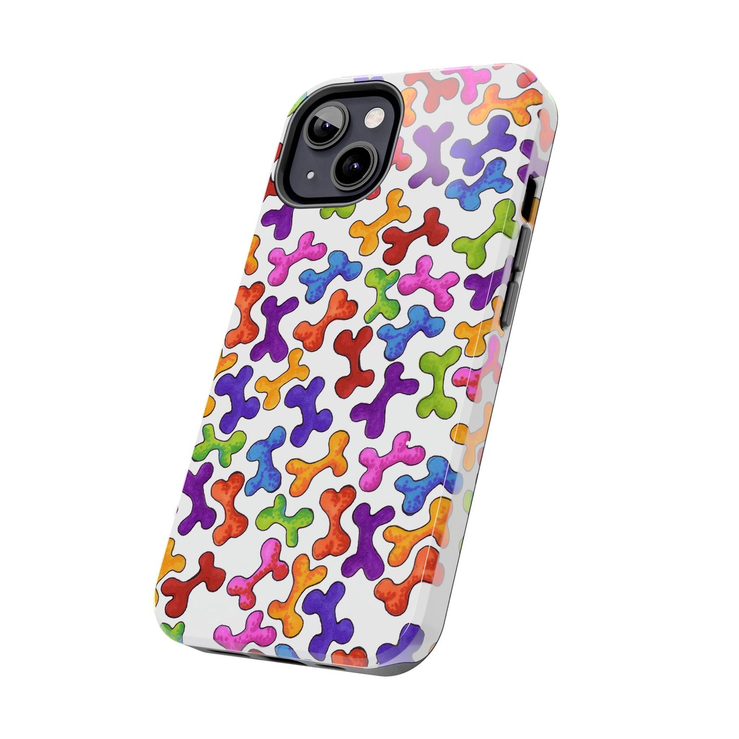Fancy Bones White / Multi Phone Case
