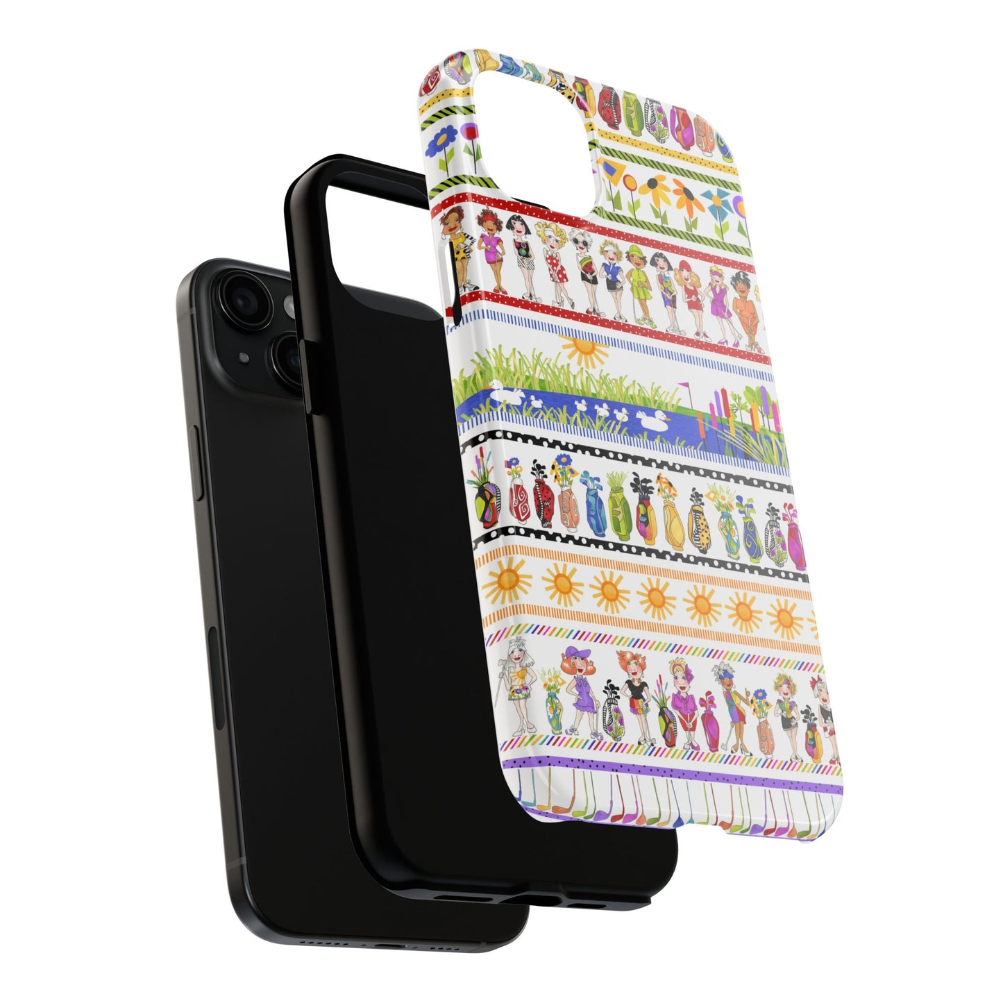 Golf Borders White Phone Case