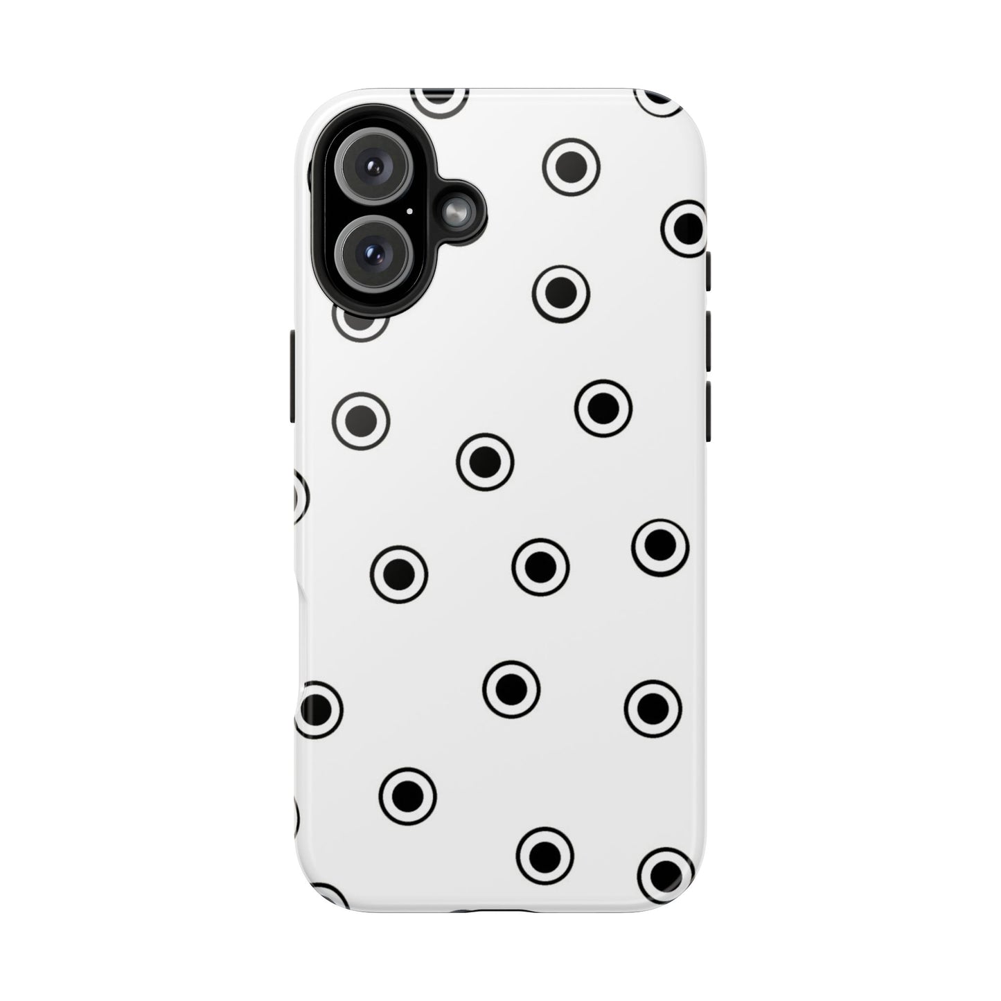 CD Dots White / Black Phone Case