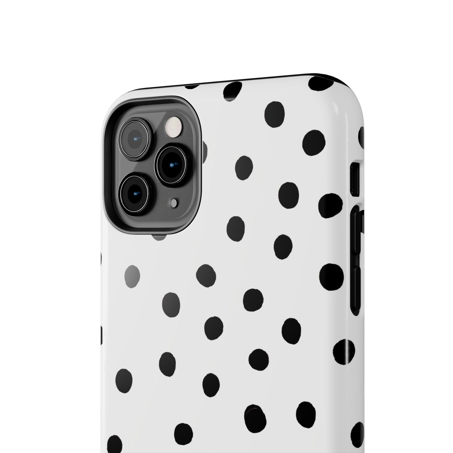 Dot White / Black Phone Case