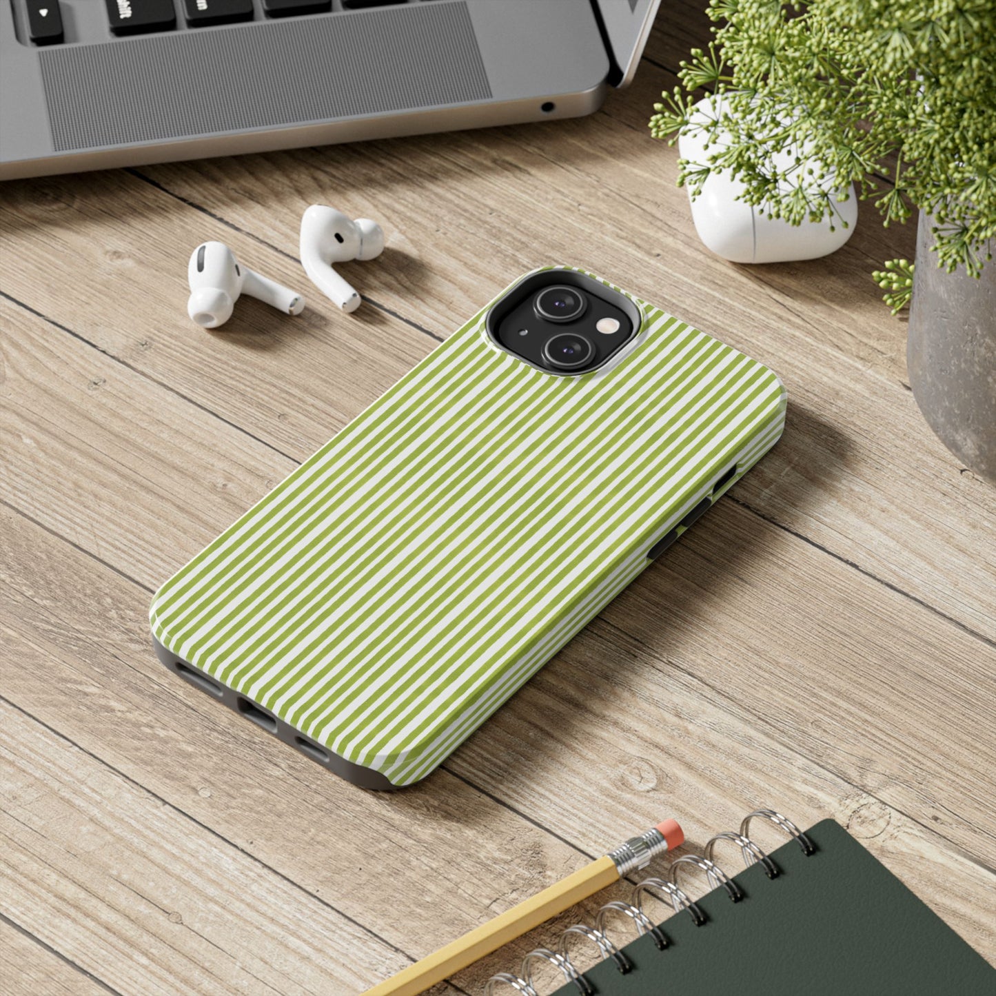 Lazy Stripe Lime Phone Case