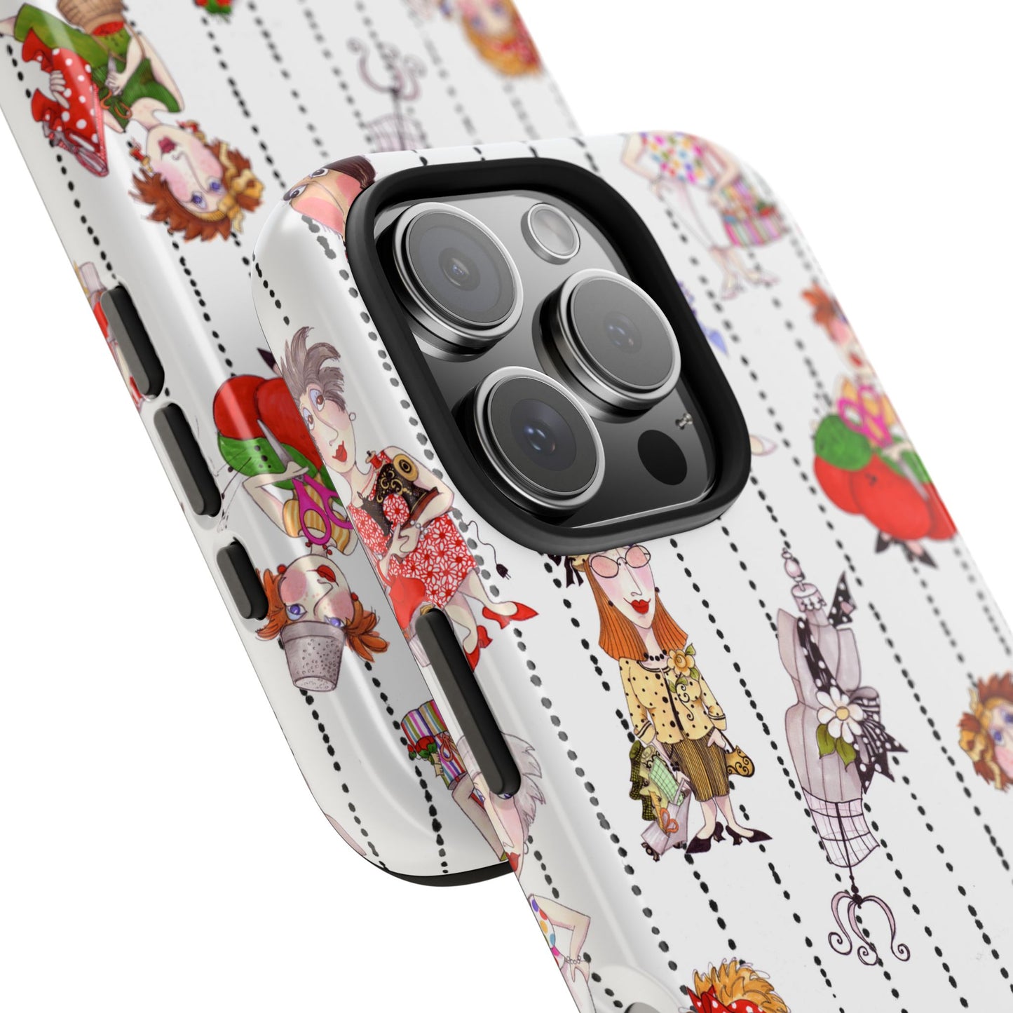 Sewphisticates White / Black Stripe Phone Case