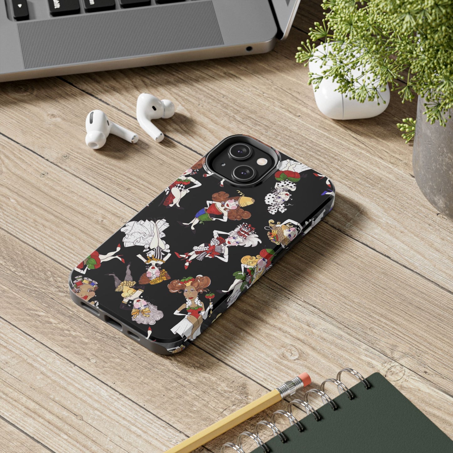 Sew Tossed Black Phone Case