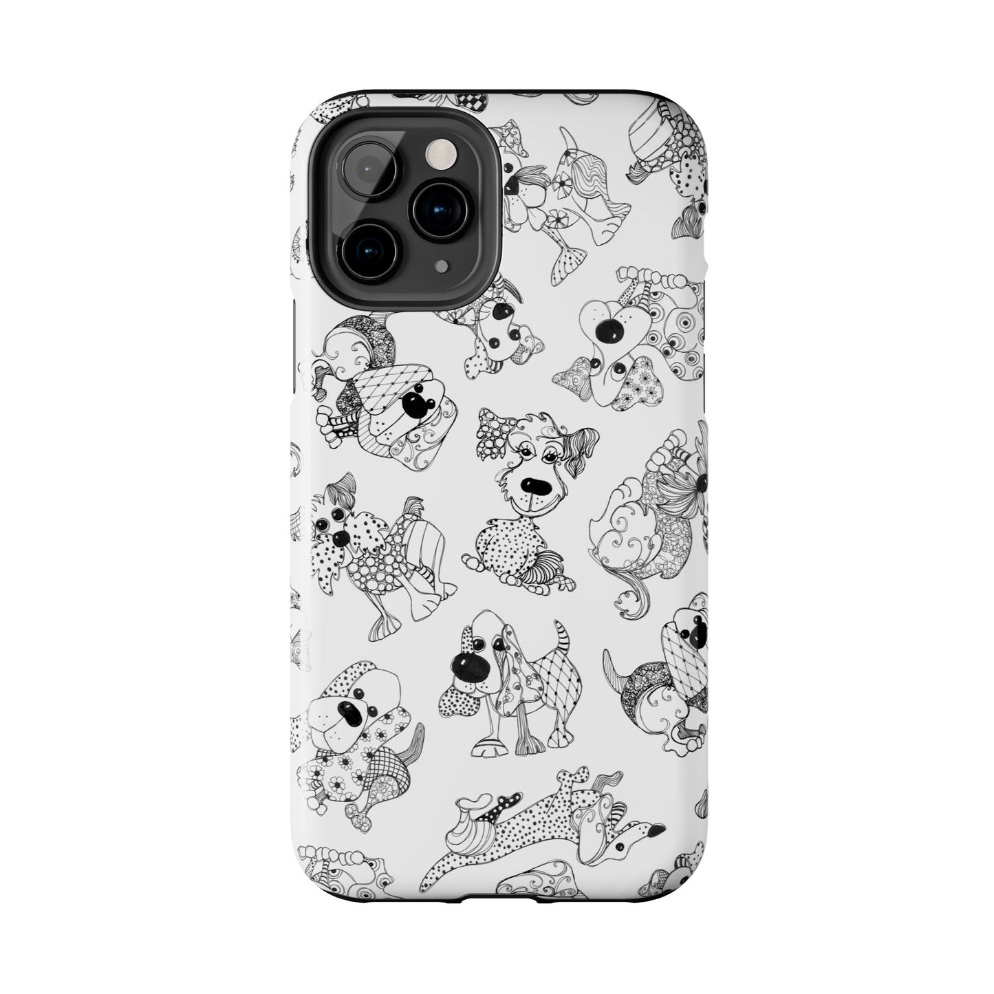 Doodle Dogs White Phone Case