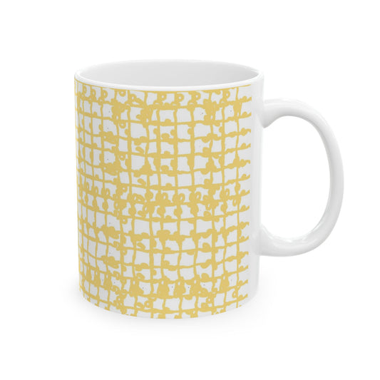 Baby Yarn Check Yellow Cup