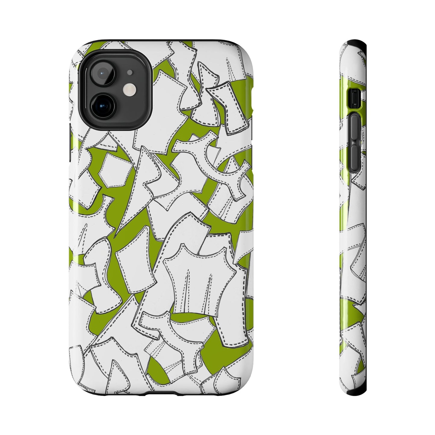 Pattern Pieces Chartreuse Phone Case