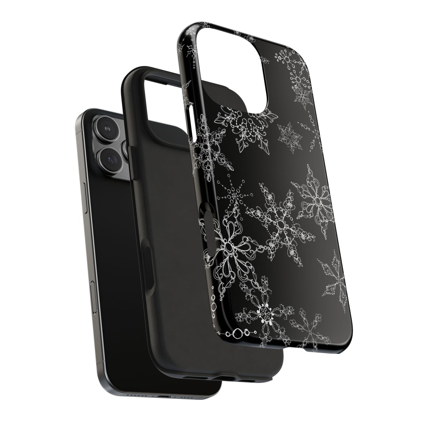 Random Flakes Black Phone Case