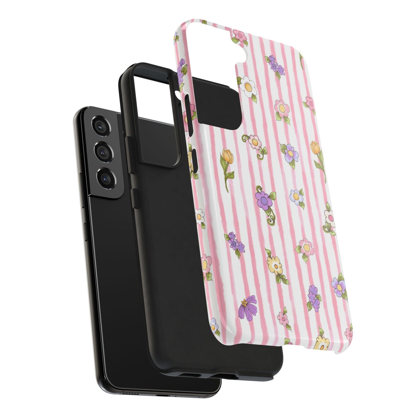 Pretty Posie Stripe Phone Case