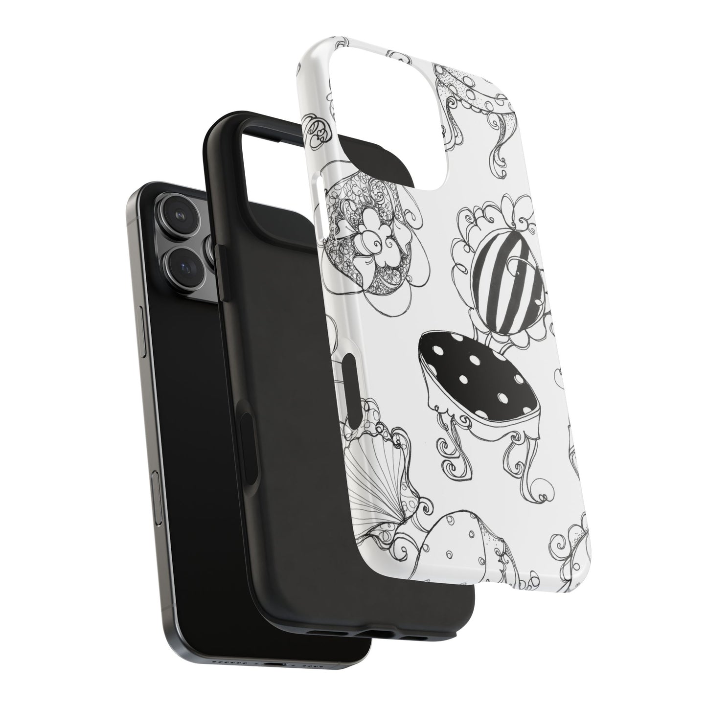 Bistro Chairs White Phone Case