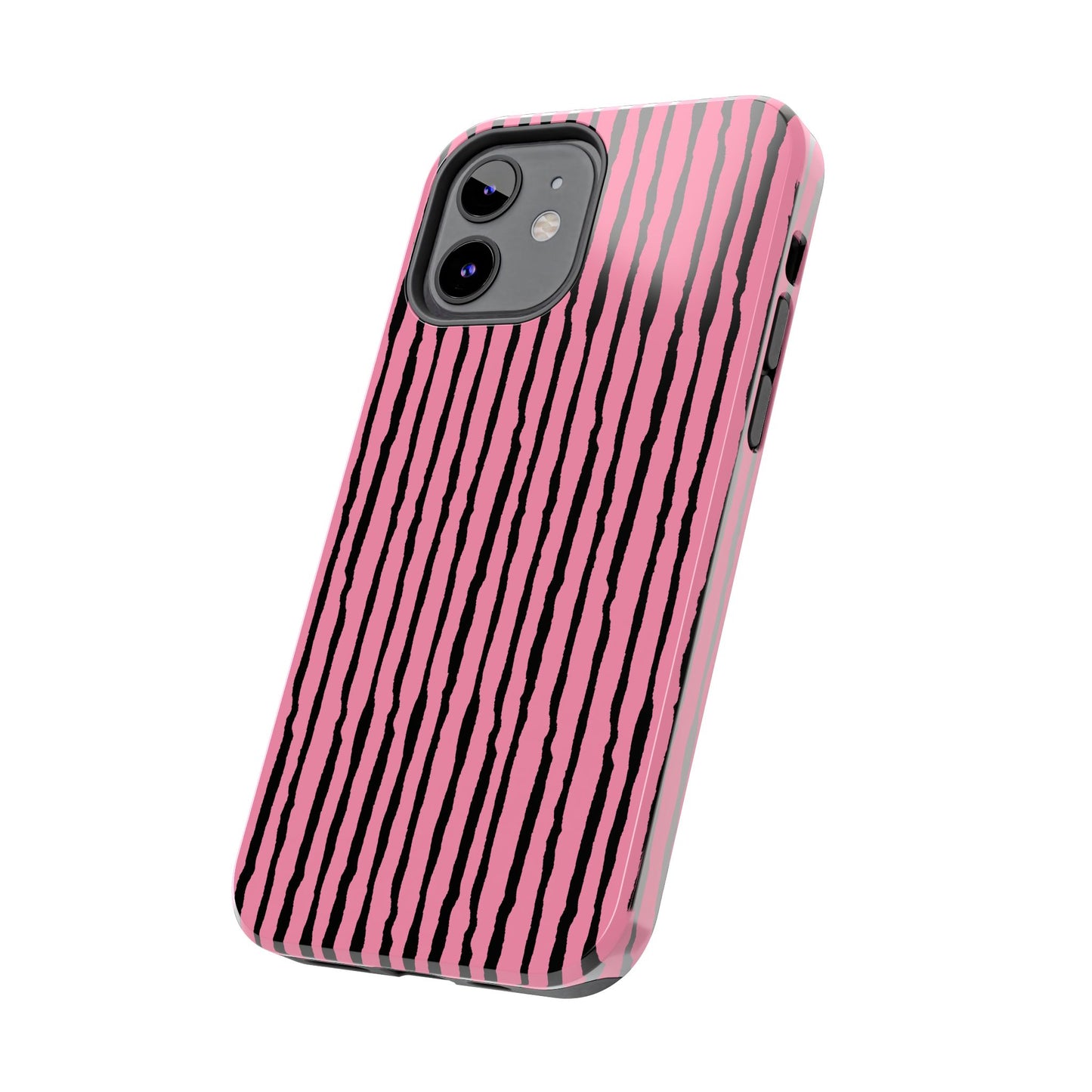 Sorta Stripe Bright Pink / Black Phone Case