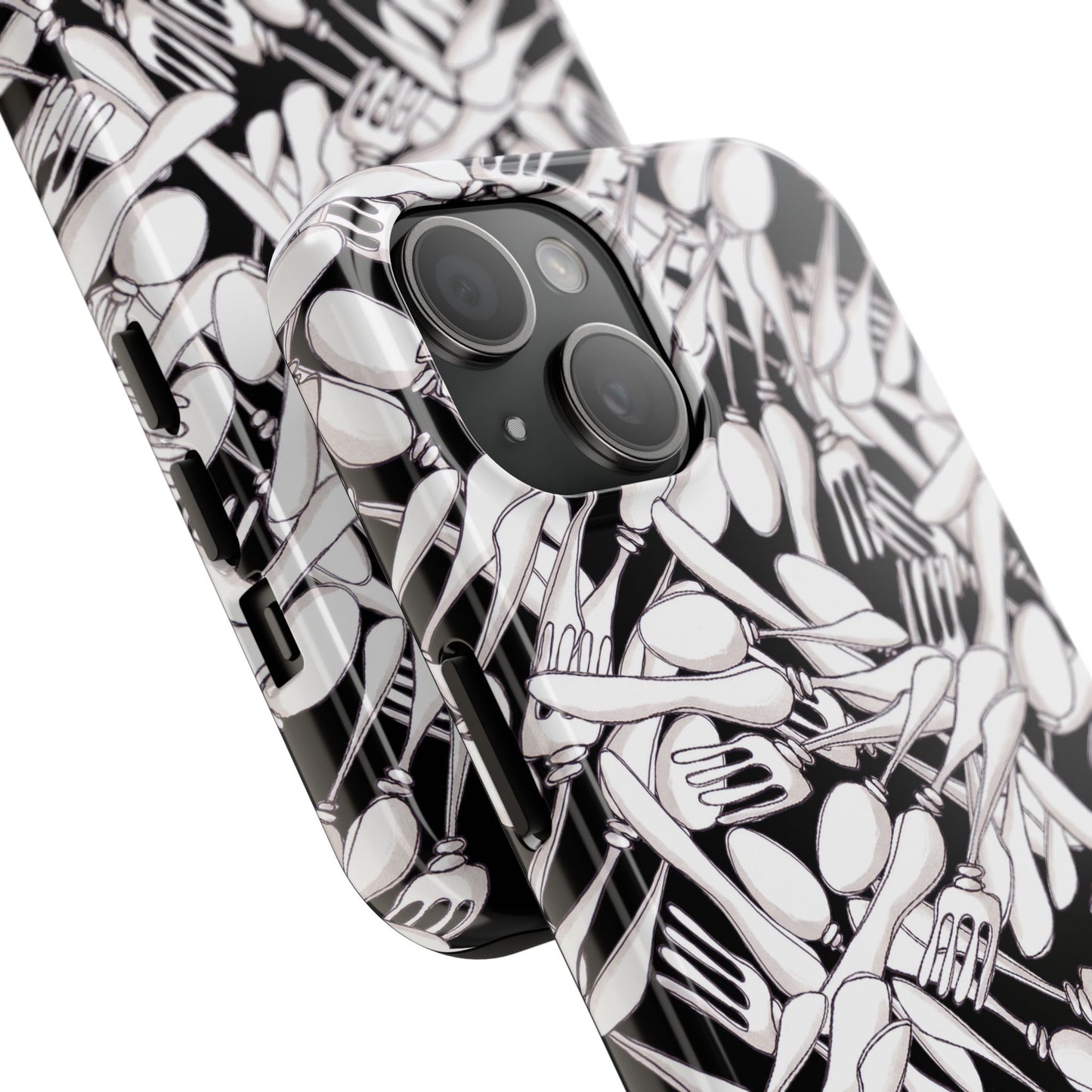 Silverware Wars Black Phone Case