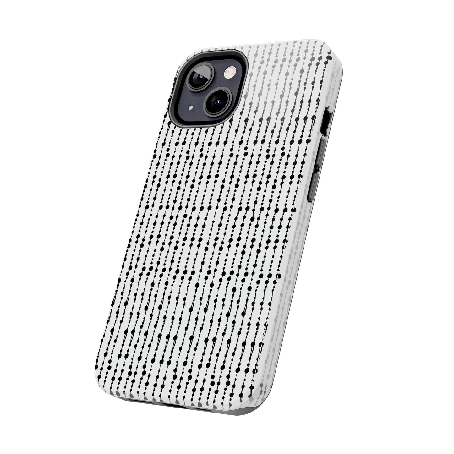 Beaded Curtain White / Black Phone Case