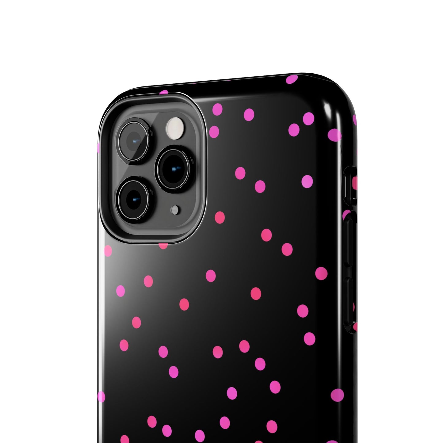 Space Dots Black / Cerise Phone Case