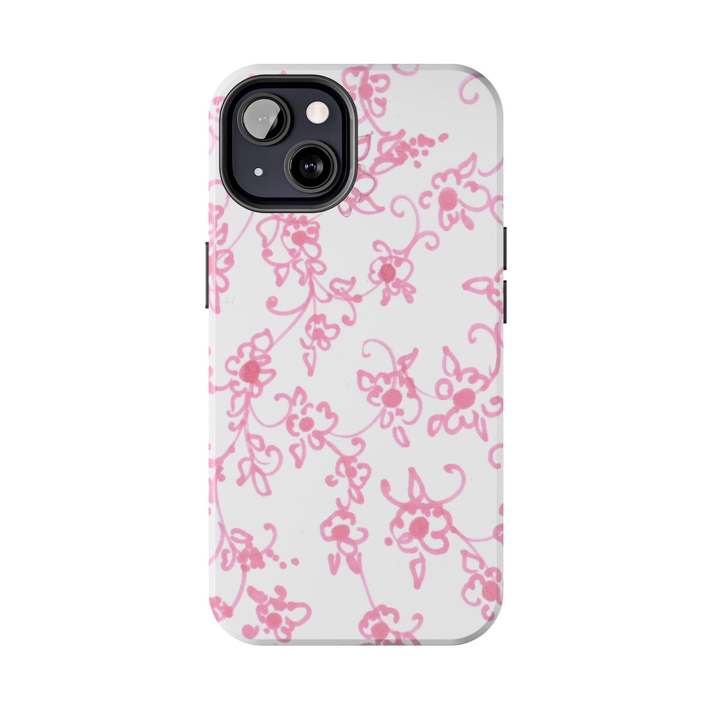 Juliette Ladies White / Pink Flowers Phone Case