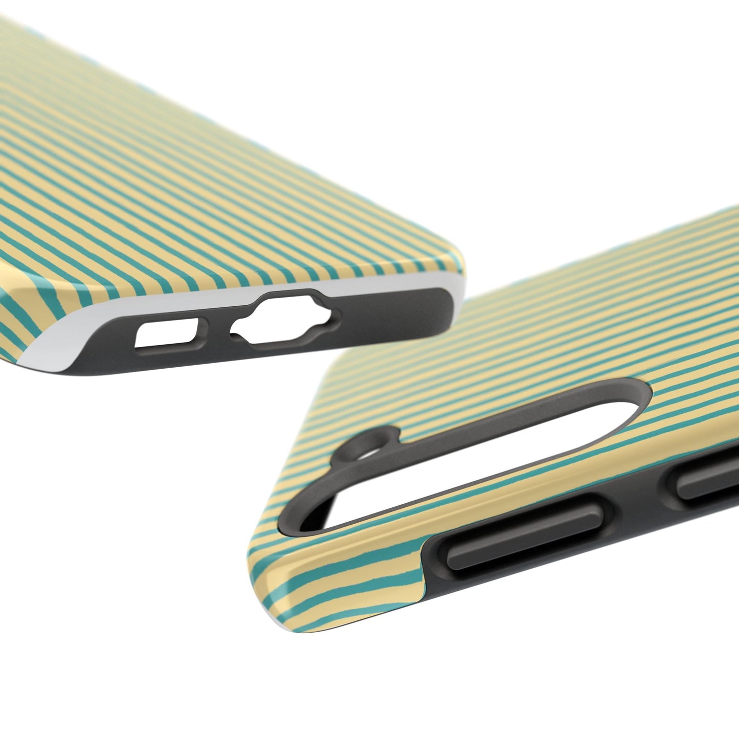 Stripe Yellow / Turquoise Phone Case