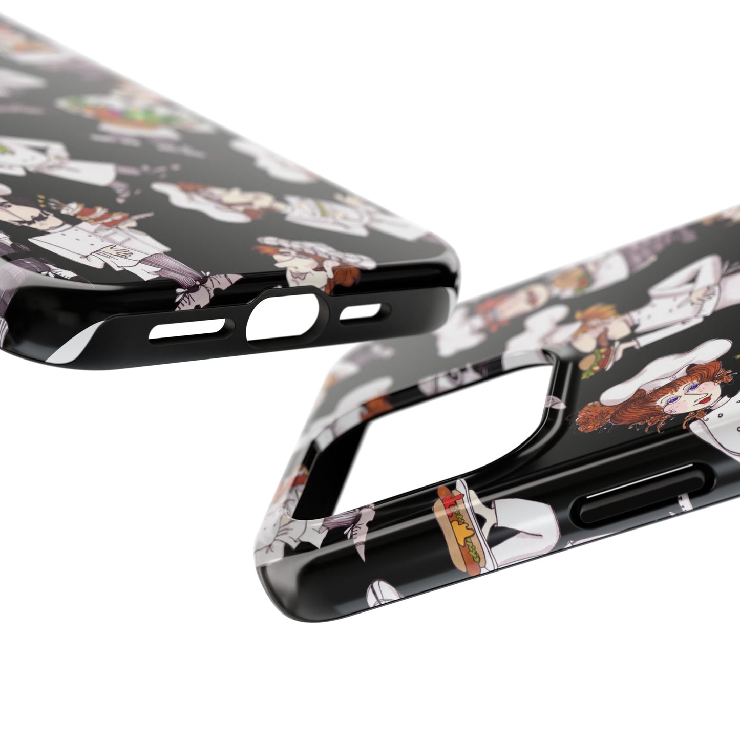 Tossed Chefs Black Phone Case