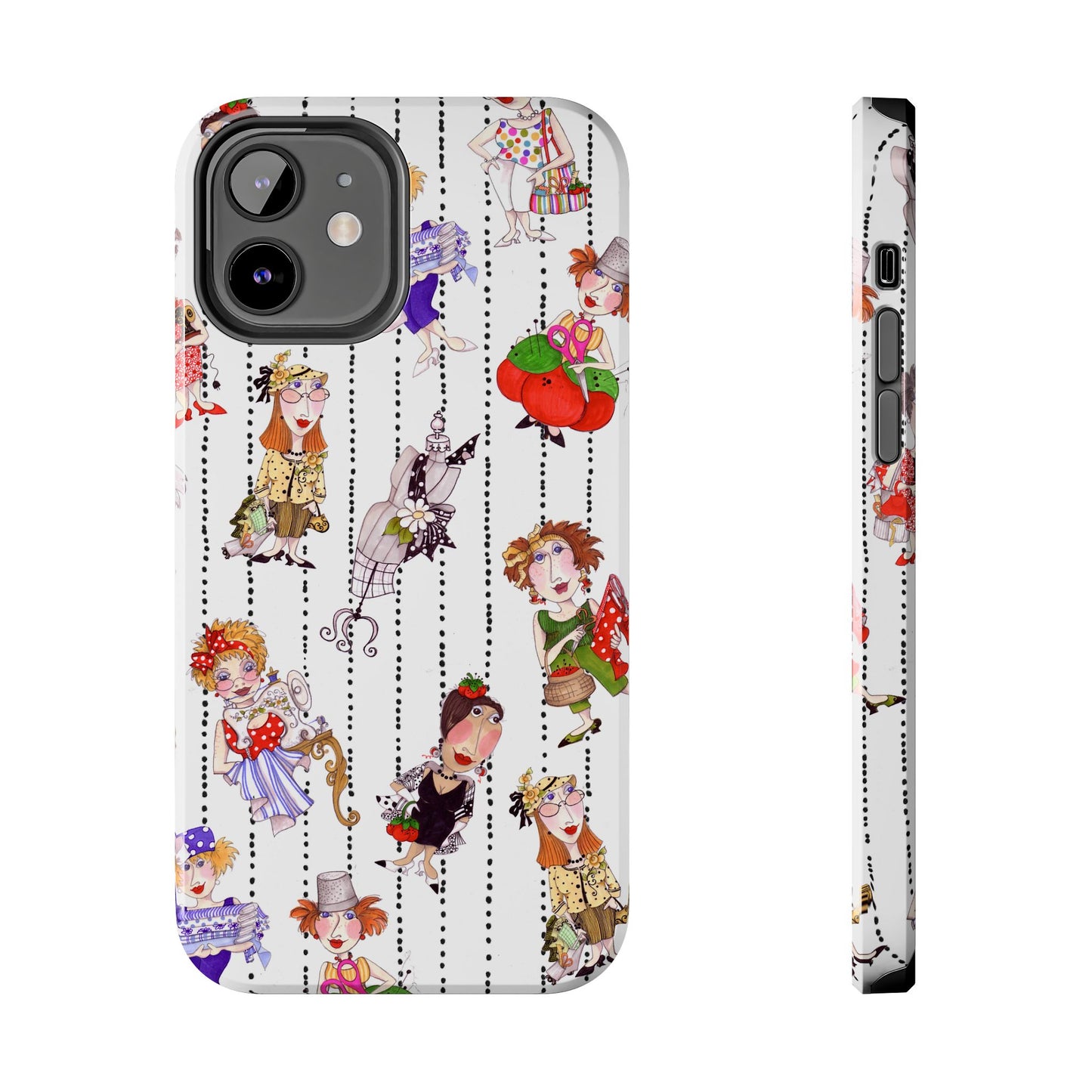 Sewphisticates White / Black Stripe Phone Case