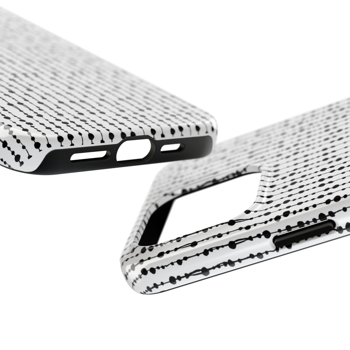 Beaded Curtain White / Black Phone Case
