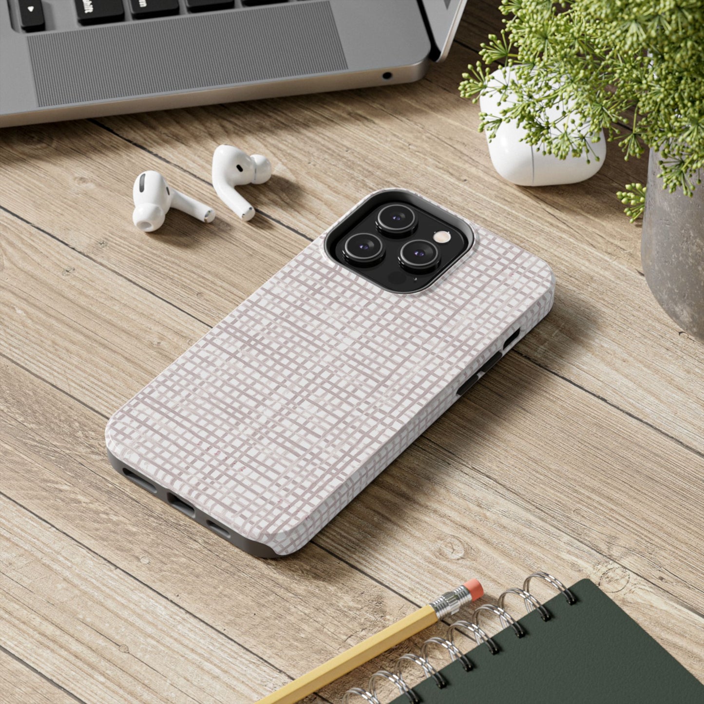 Gingham Gray Phone Case