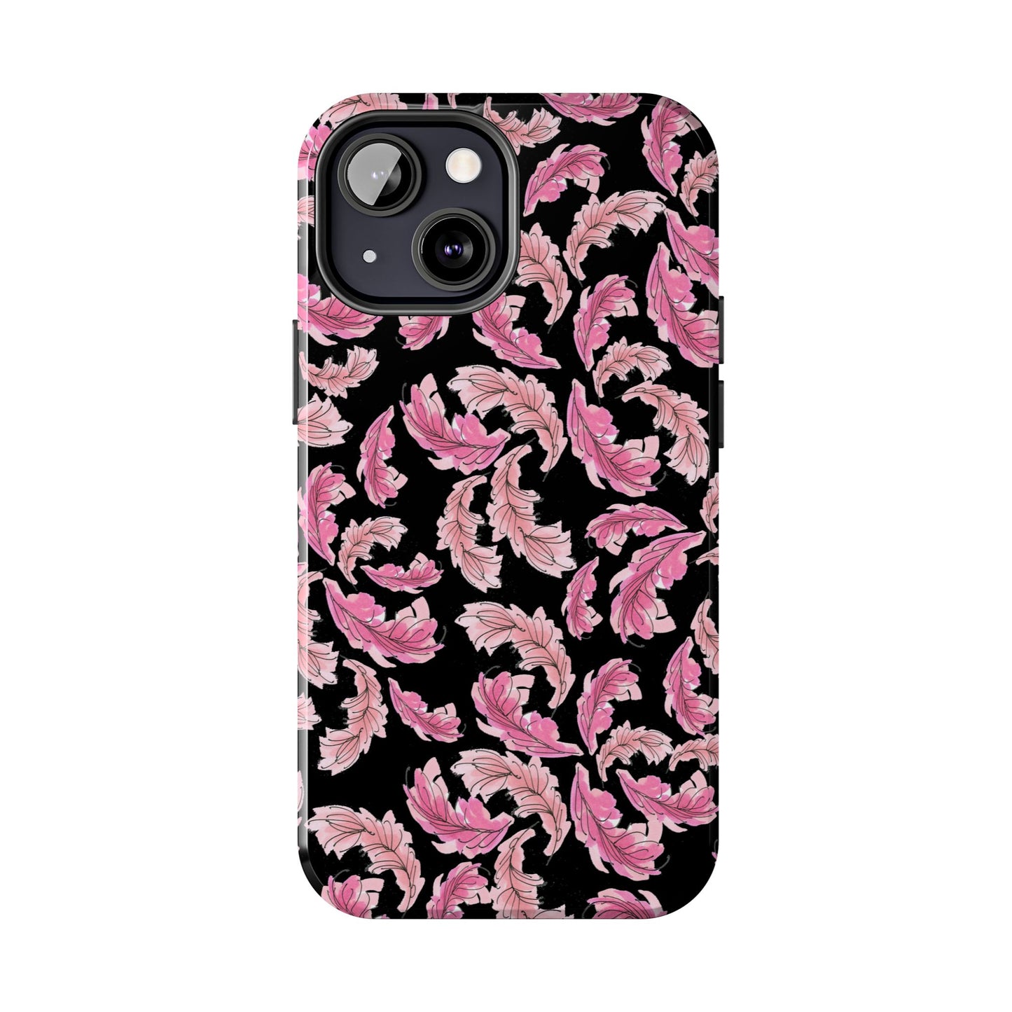 Flam Feathers Black Phone Case