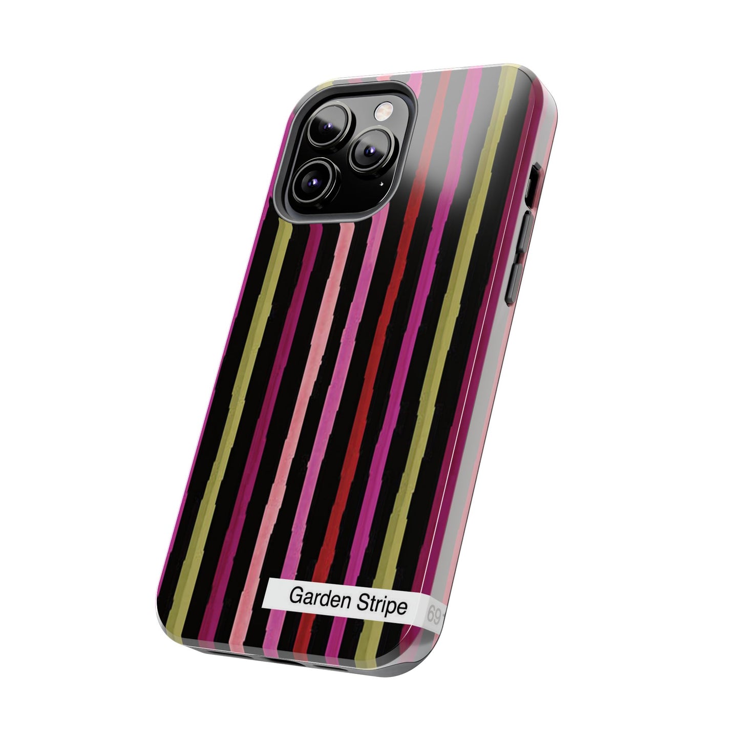 Garden Stripe Black Phone Case