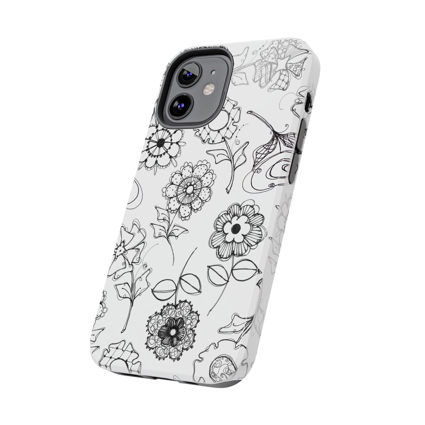 Paper Posies White Phone Case