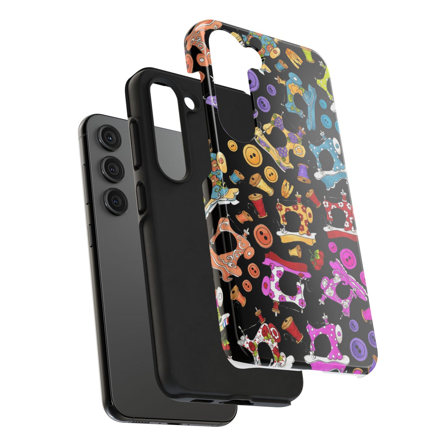 Sew Assorted Black Phone Case