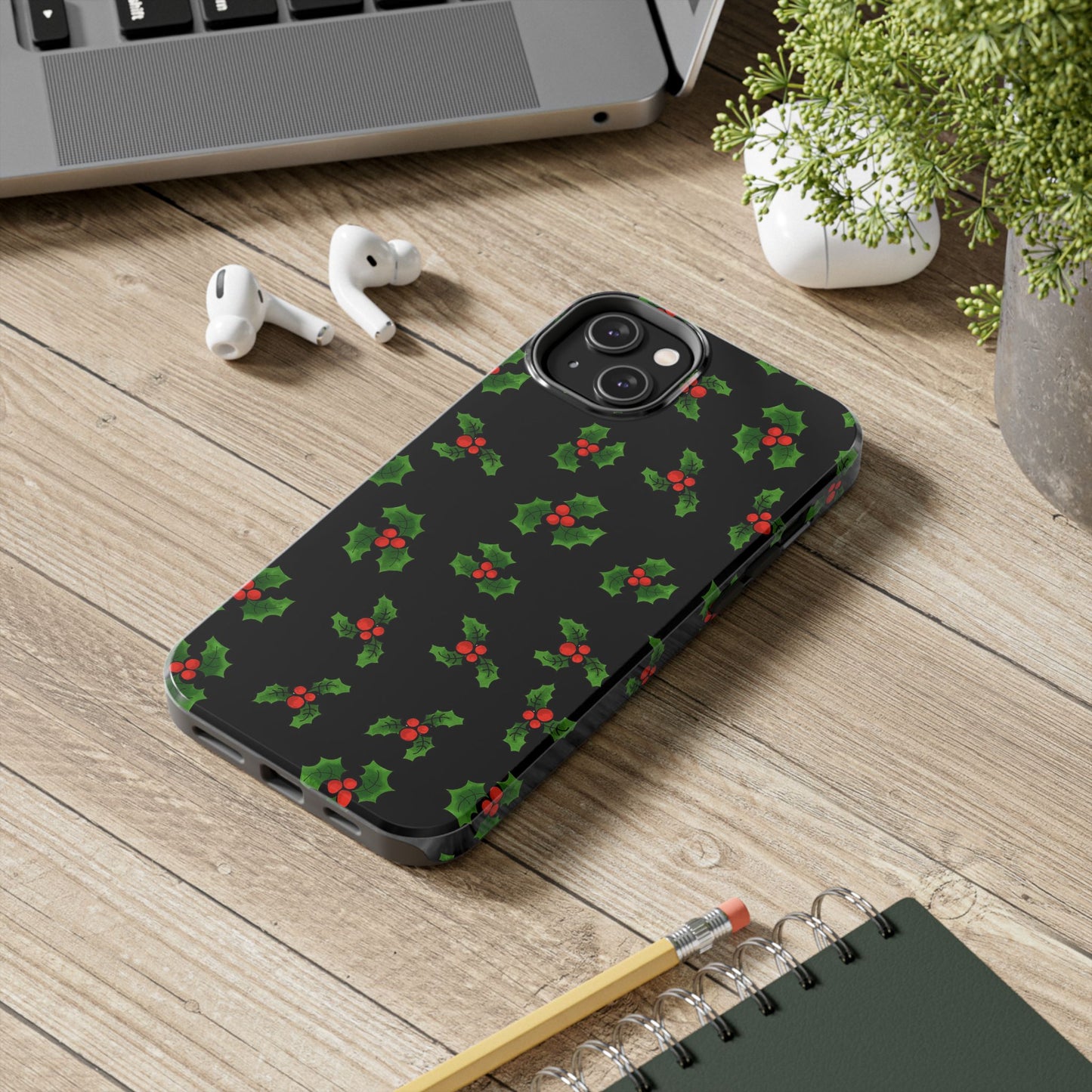 Lotsa Holly Black Phone Case