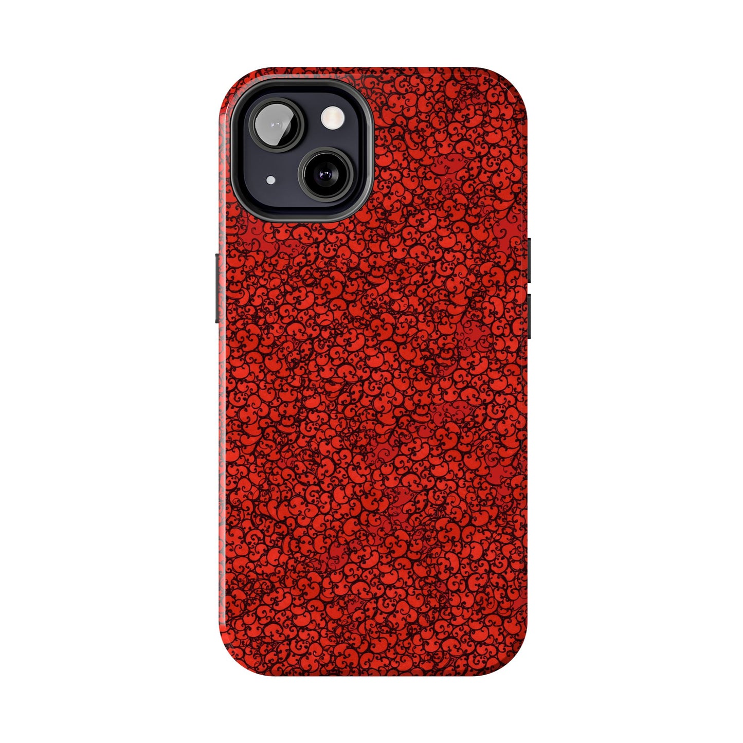 Scrollie Red / Black Phone Case