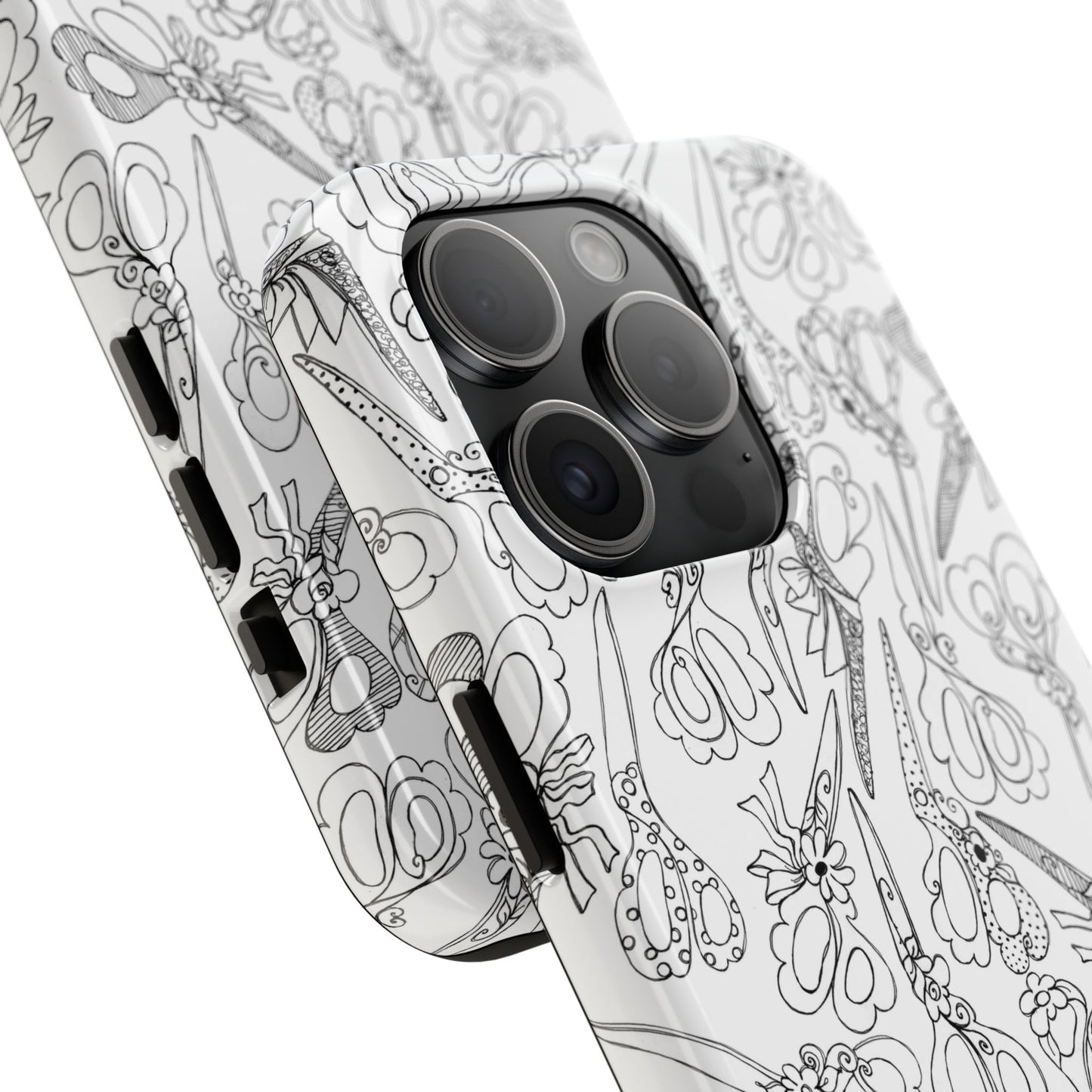 Scissor Blizzard White Phone Case